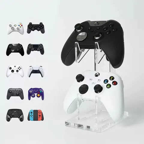 INF Acryl Game Controller Ständer - Transparente Dual Gamepad Halterung & Organizer Transparent – Bild 2