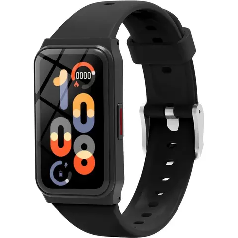 INF Multifunktionale Smartwatch mit Herzfrequenz- und Blutsauerstoffüberwachung, kompatibel mit der Hry Fine App Schwarz – Bild 2
