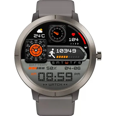 INF GPS Smartwatch mit Multi-Satellitenpositionierung, AMOLED-Bildschirm & Bluetooth-Anruf Grau – Bild 2