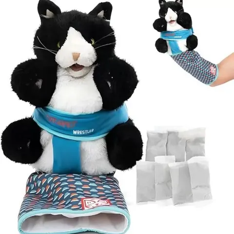 INF Katzenpuppe Wrestler Plüschtier – Bild 2