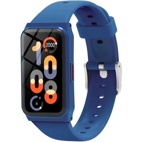 INF Multifunktionale Smartwatch mit Herzfrequenz- und Blutsauerstoffüberwachung, kompatibel mit der Hry Fine App Blau – Bild 2