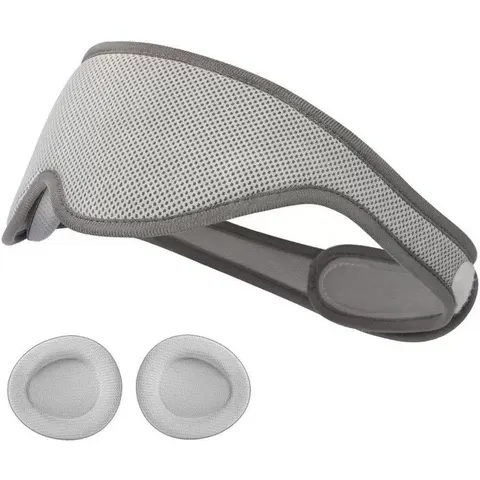 INF Verstellbare 3D Schlafmaske - Separates Augenhöhlendesign Hellgrau – Bild 2