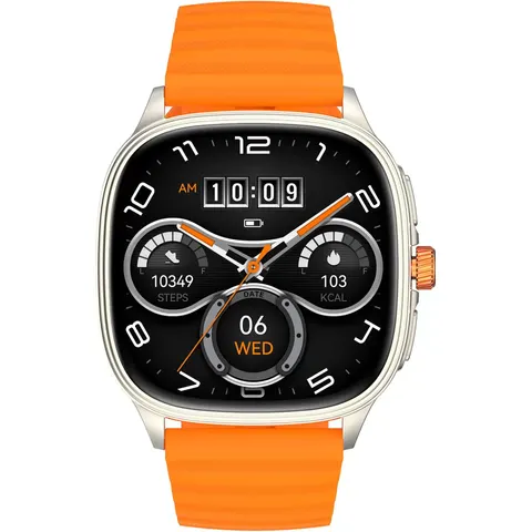 INF Multifunktionale Smartwatch mit AMOLED-Display, Bluetooth-Anrufen und Gesundheitsüberwachung Orange – Bild 2