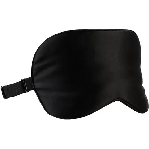 INF Schlafmaske 100 % Seide Schwarz – Bild 2