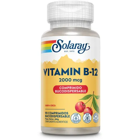 Solaray Vitamin B12 2000 mcg 90 Tablets – image 2