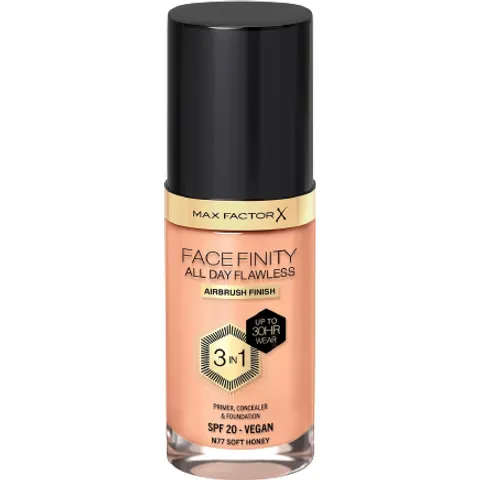 Max Factor Facefinity 3 in 1 Primer Concealer & Foundation N77 Soft – image 2