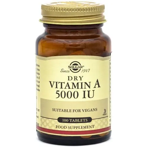 Solgar Dry Vitamin A 5000 IU Tablets, 100 – image 3