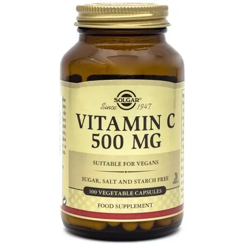 Solgar Vitamin C 500 mg 100 Vegetable Capsules – image 2