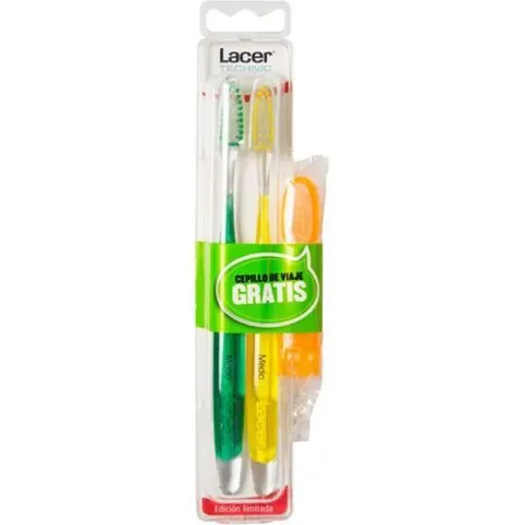 Lacer Medium Double Brush Travel Brush – image 2