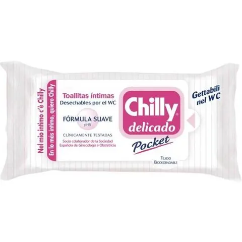 Chilly Delicate Pocket Intimate Wipes Soft Formula 12 Units – image 2