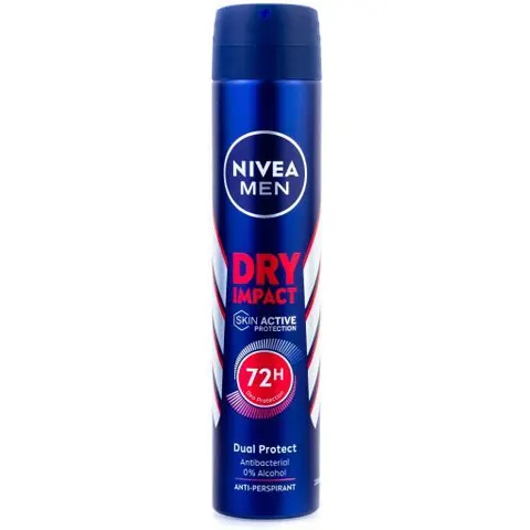 Spray Deodorant Men Dry Impacto Nivea – image 2