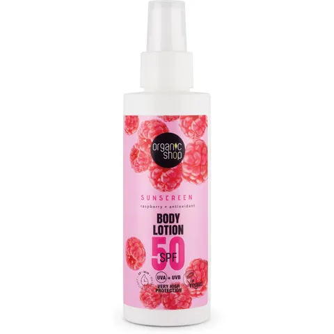 Organic Shop Raspberry Locion Corporal Spf50 150ml – image 2