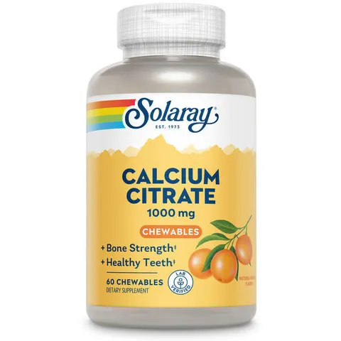 Solaray Chewable Calcium Citrate 1000 mg 60 Chewable Tablets – image 2