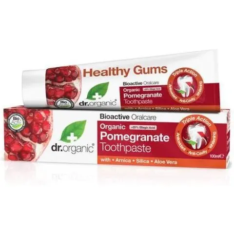 Dr Organic Pomegranate Toothpaste 100ml – image 2