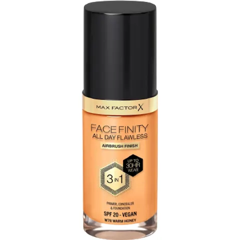 Max Factor Facefinity 3 in 1 Primer Concealer & Foundation W78 Warm – image 2