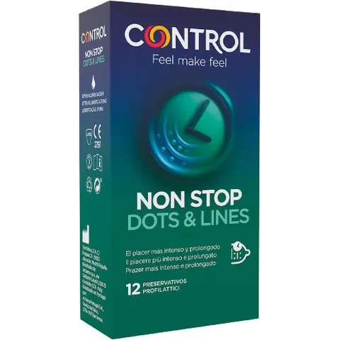 Control Non Spot Condoms, Dots and Ribs, 12 units – image 2