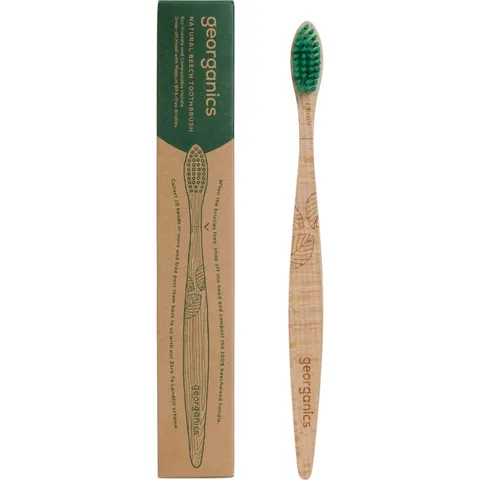 Georganics Medium Beech Wood Toothbrush – image 2