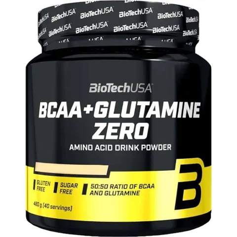 BiotechUSA BCAA + Glutamine zero peach ice tea 480 gr Orange – image 2