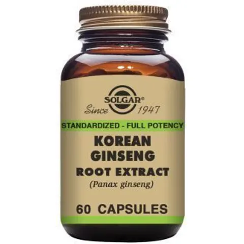 Solgar Korean Ginseng Root Extract 60 Vegetable Capsules – image 2
