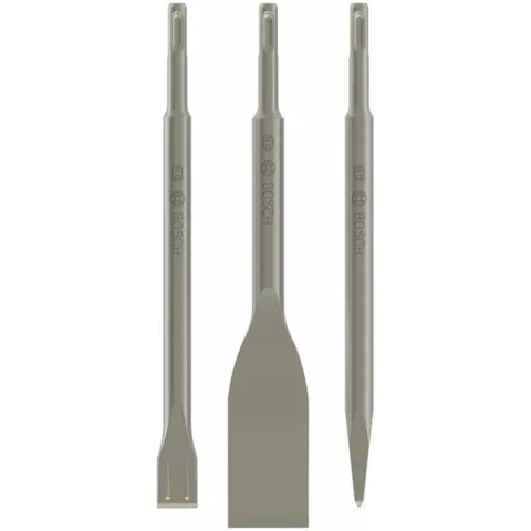 Bosch Professional Bohrer- und Meißelsatz Meißel Set SDS-plus 3tlg. (2607019159) Flach / Spitz – Bild 4