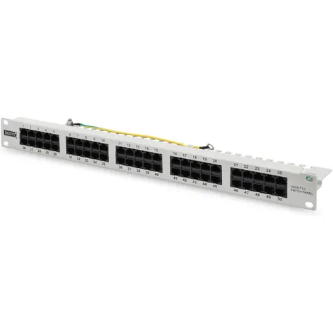 Digitus CAT 3 ISDN Patch Panel, ungeschirmt, grau – Bild 3