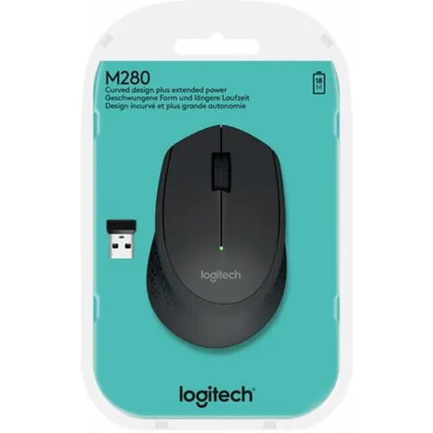 Logitech M280 Wireless Maus – Schwarz – Bild 4