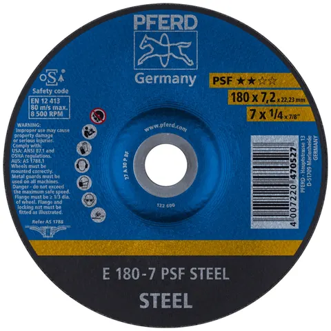 Pferd Schruppscheibe gekröpft A30PPS 178x7mm (62017634) – Bild 3