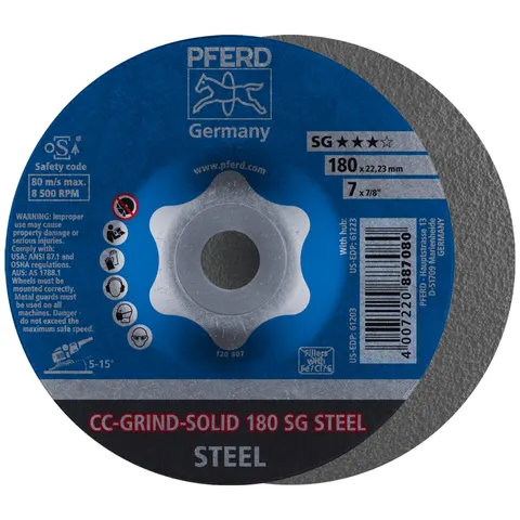 Pferd Schleifscheibe CC-Grind Solid Steel 180mm (64185180) – Bild 3