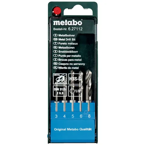 Metabo HSS-G-Bohrerkassette, 5-tlg. E 6,3 – Bild 2