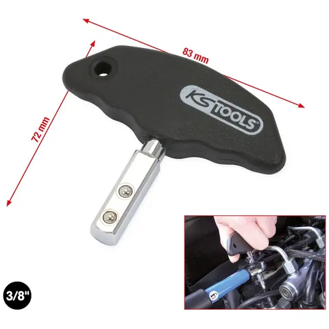 KS Tools 3/8 T-Griff-Antriebsvierkant – Bild 2