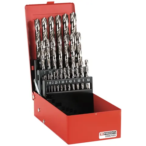 FACOM Sortiment Gefräste Bohrer Set, 19-tlg. – Bild 3