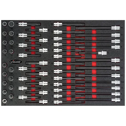 Vigor V4729 Schraubendrehereinsatz-Set V4729 – Bild 2