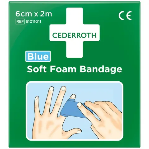 CEDERROTH Schaumbandage blau, 6cm x 2m – Bild 3