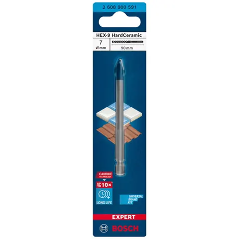 Bosch EXPERT HEX-9 HardCeramic Bohrer, 7 x 90 mm – Bild 2
