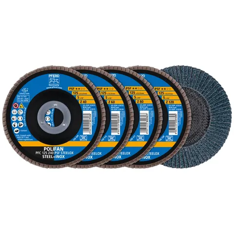 PFERD TOOLS 69198300 Fächerschleifscheibe Durchmesser 125 mm 1 Set – Bild 2