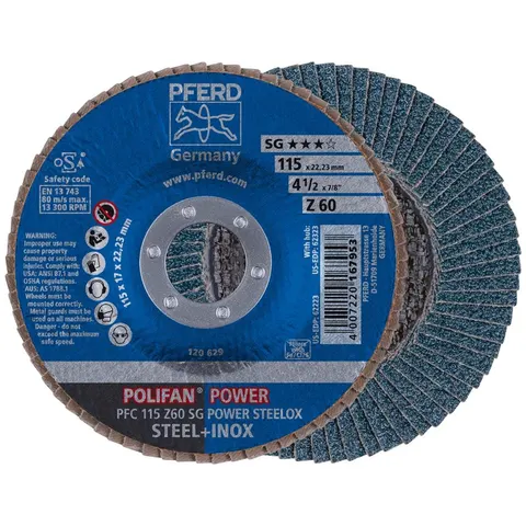 PFERD TOOLS PFERD Fächerschleifscheibe Z 80SGP POWER 115mm K80 – Bild 2