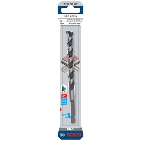 Bosch PRO Bohrer HEX-5, 9 x 100 x 150 mm – Bild 2
