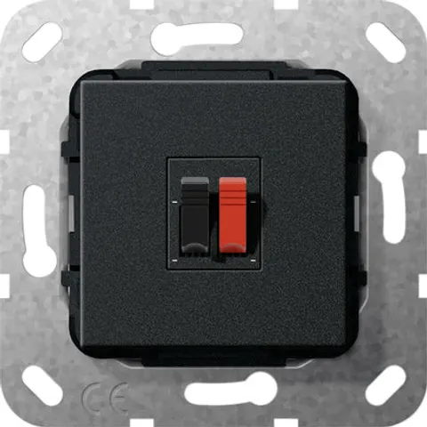 Gira 1-Gang Speaker Connection Insert Black - 569210 – image 2