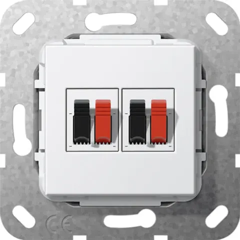 Gira Dual Speaker Connection Base Insert Pure White - 569303 – image 2