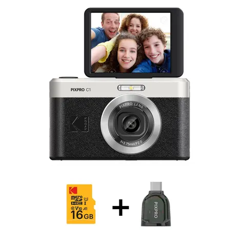 Pixpro C1 schwarz Kit Kompaktkamera – Bild 2