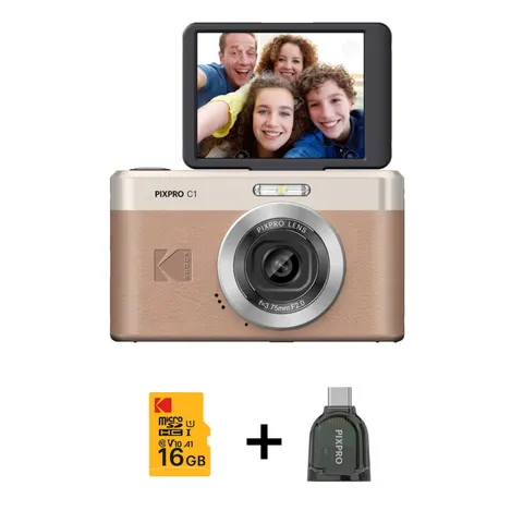 Pixpro C1 braun Kit Kompaktkamera – Bild 2