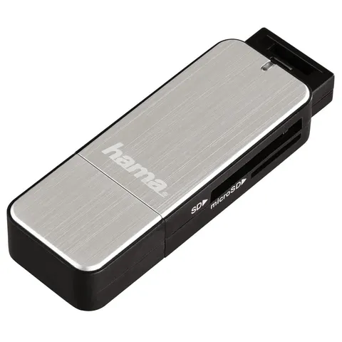 hama Multi-Kartenleser silber, schwarz – Bild 2