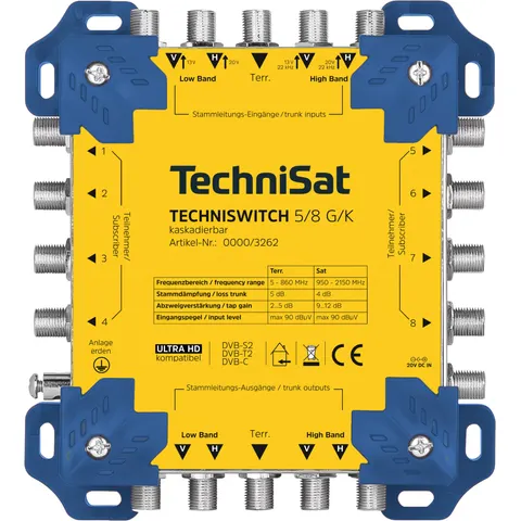 TECHNISWITCH 5/8 G/K, blau/gelb Verteiler – Bild 2