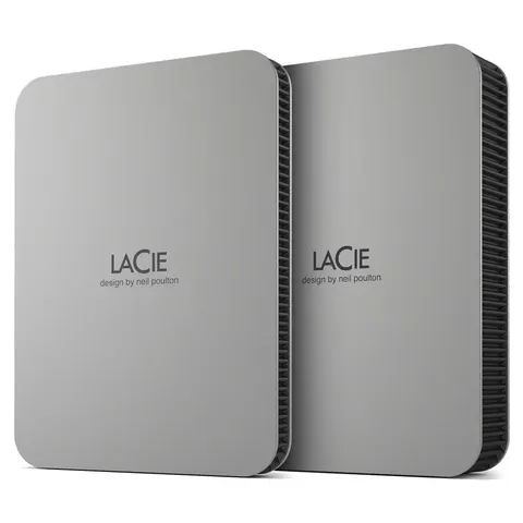 LaCie Mobile Drive Silber USB-C HDD 2TB – Moon Silver – Bild 2