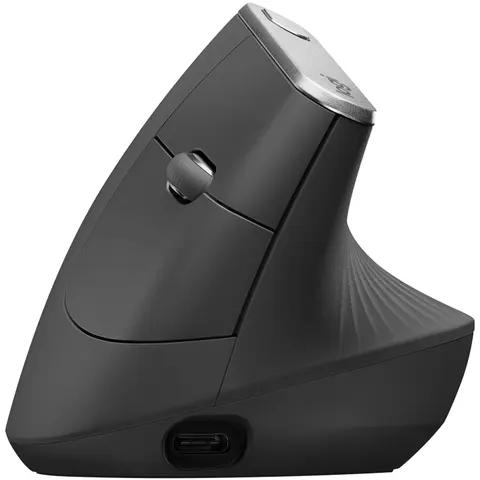Logitech MX Vertical Wireless Maus – Schwarz – Bild 3