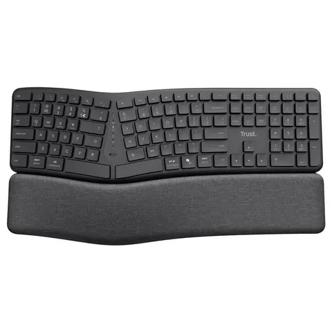 Trust Keyra Ergo Mulitdevice Wireless Keyboard – Schwarz – Bild 3