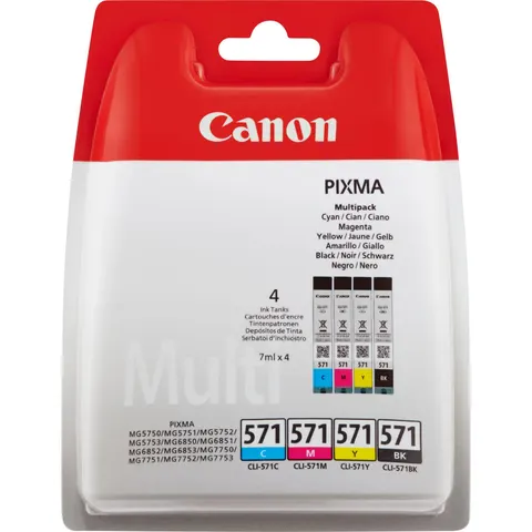 Canon CLI-571BK/C/M/Y - 4-farbig - Druckerpatrone - Multipack – 0386C005 – Bild 3