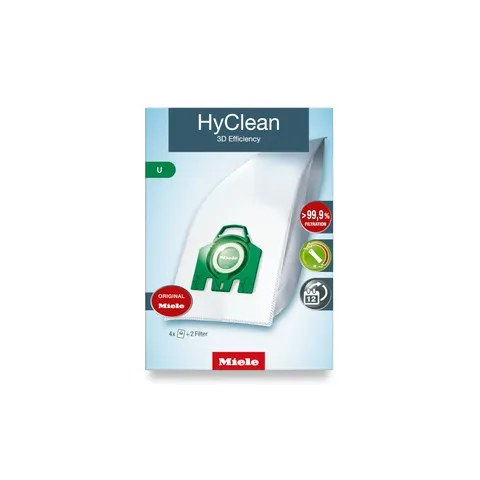 HyClean 3D Efficiency U (4 Beutel, 2 Filter) Staubsaugerbeutel – Bild 2