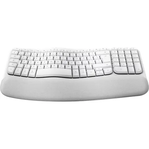 Logitech Wave Keys, Cremeweiß, Bluetooth, Deutsch – Bild 2