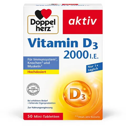 Doppelherz Vitamin D3 2000 I.e. Tabletten – Bild 2